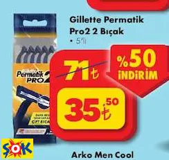 GİLLETTE PERMATİK PRO2 2 BIÇAK • 5’Lİ